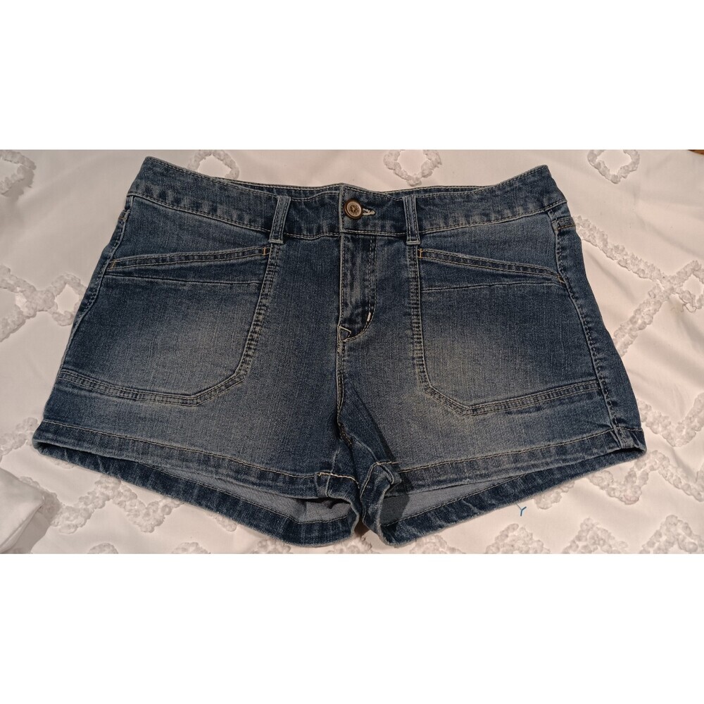 Unionbay Denim Shorts Womens 11 Blue Medium Wash Utility Pocket Stretch Y2K